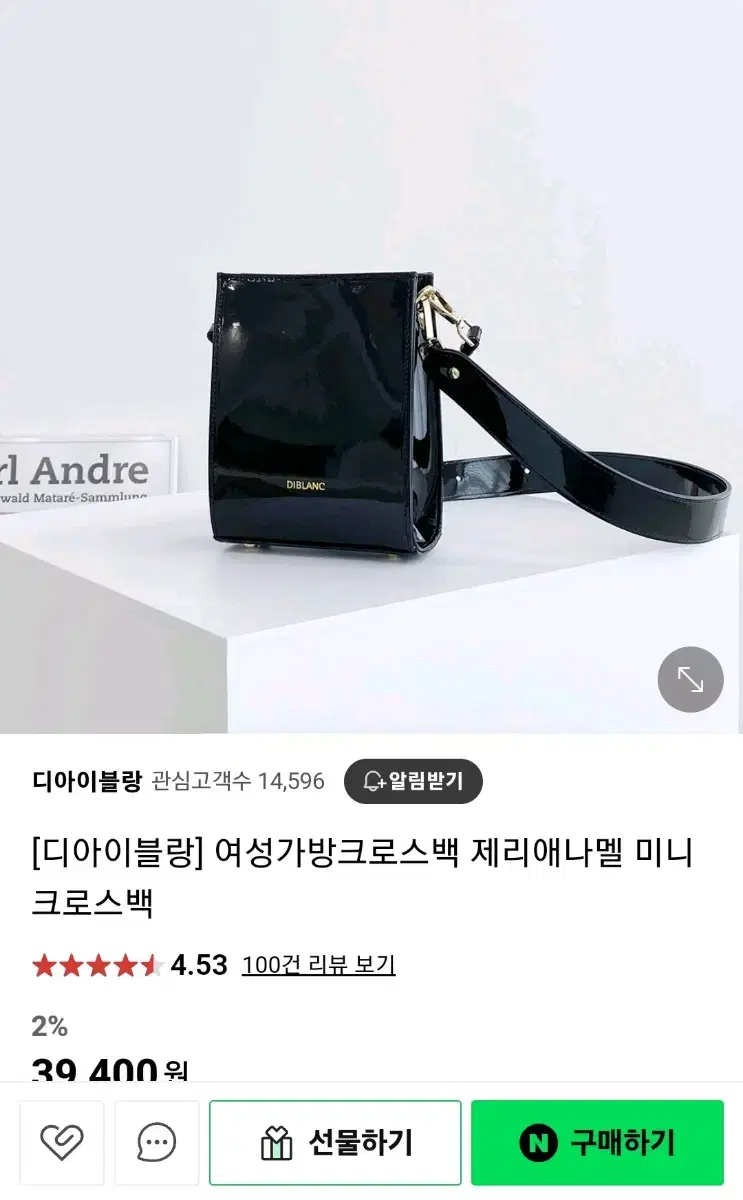 디아이블랑 애나멜 핸드백